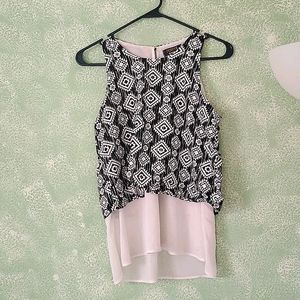 Layered and Printed Tank Top